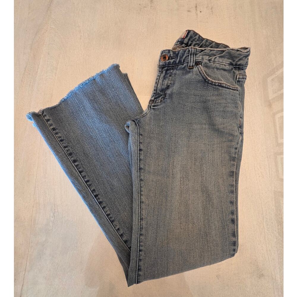 Tilt Women's Denim Huntington Flare Jean SZ 7 Y2K Raw Hem Low Rise